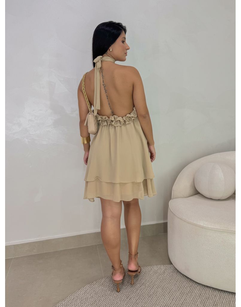 Vestido Liso Eloá Cappuccino 