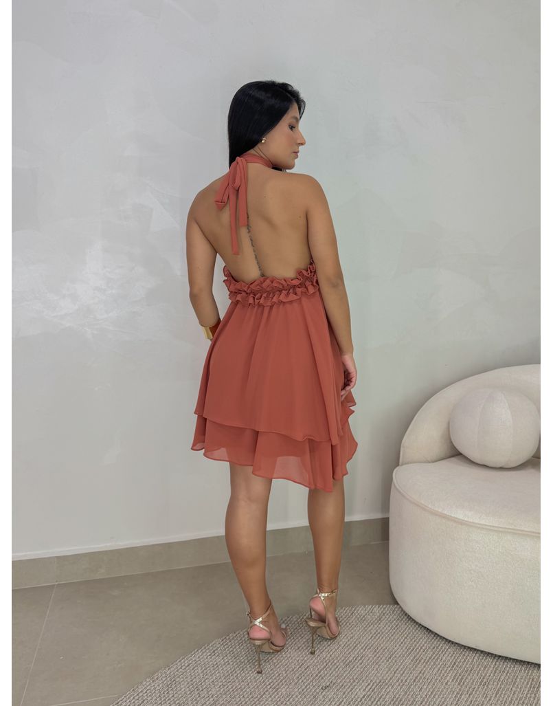 Vestido Liso Eloá Telha