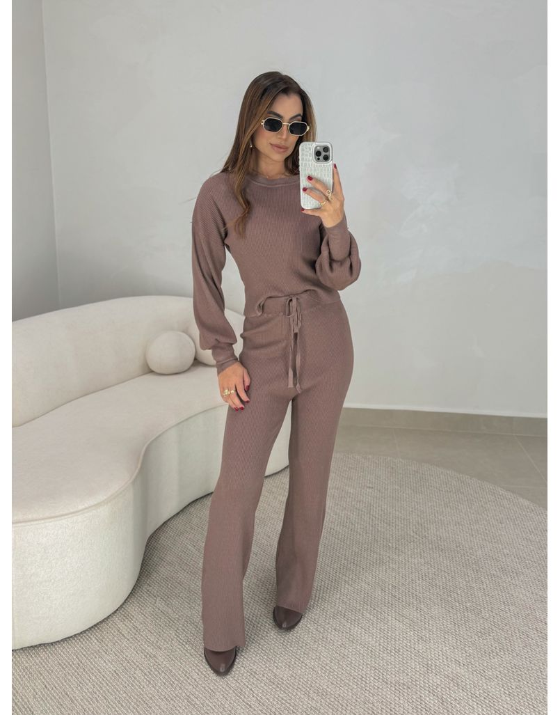 Conjunto Tricot Egito Marrom
