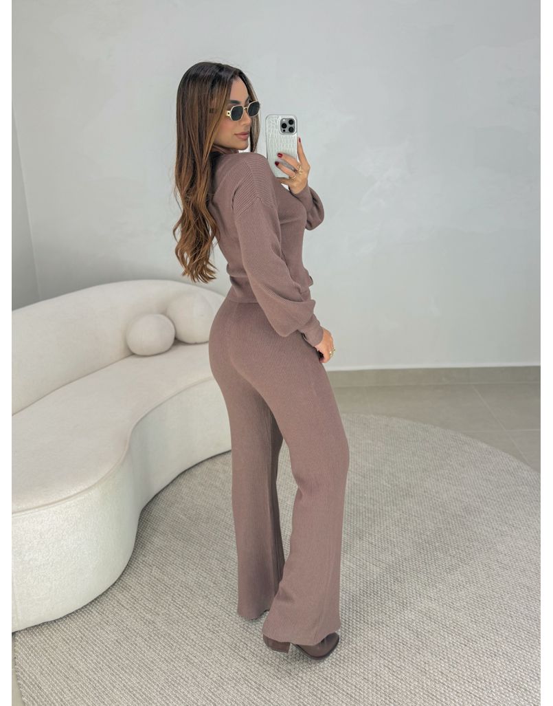 Conjunto Tricot Egito Marrom