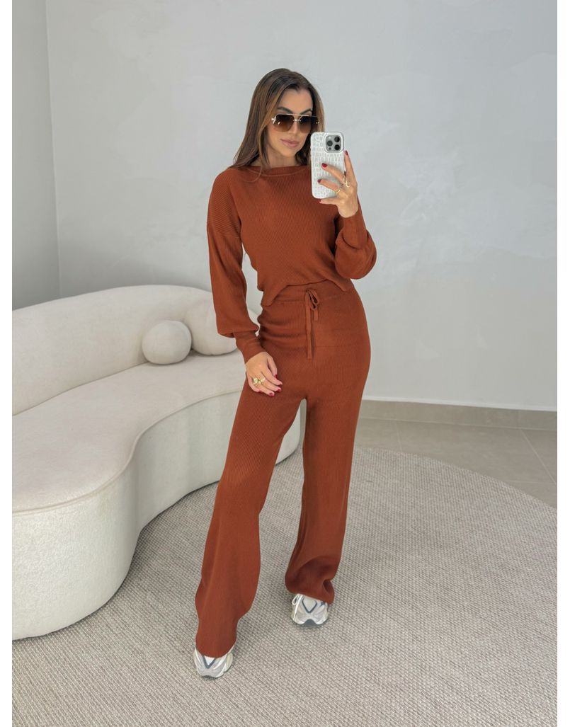 Conjunto Tricot Egito Terracota