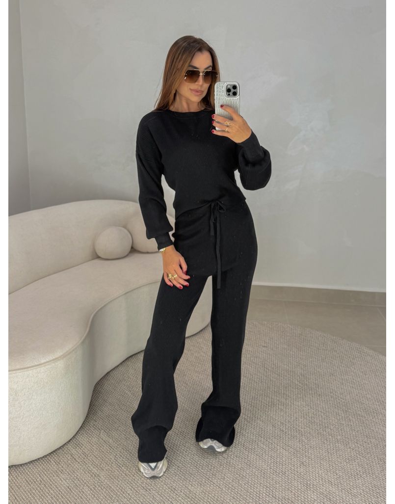 Conjunto Tricot Egito Preto