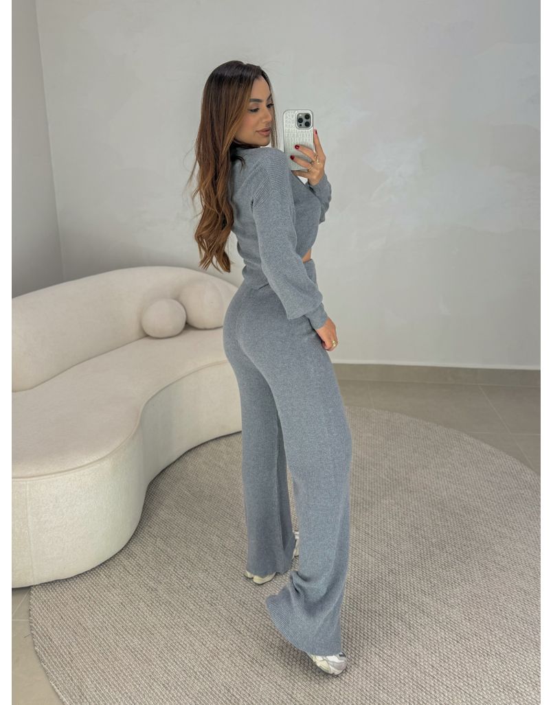 Conjunto Tricot Egito Cinza