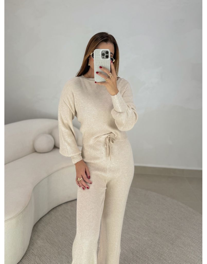 Conjunto Tricot Egito Areia