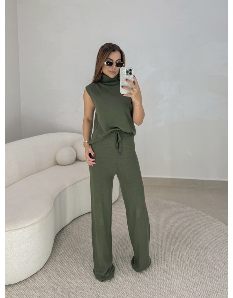 Conjunto Tricot Europa Verde Musgo
