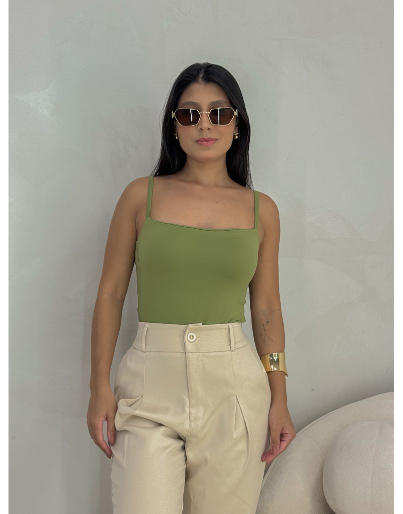 Body Poliamida Alcinha Verde - Loja La Mina 