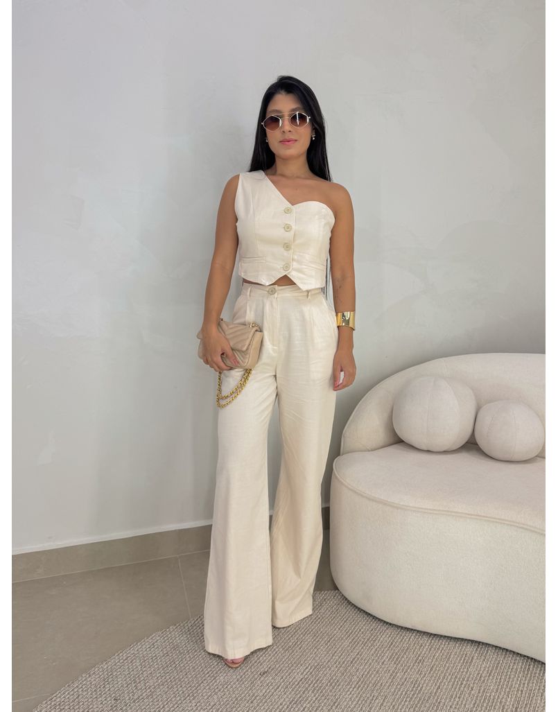 Conjunto Calça Cássia Areia - Loja La Mina 