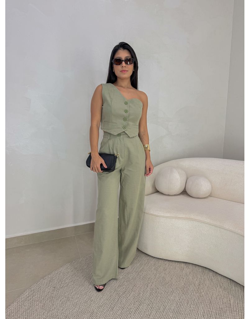 Conjunto Calça Cássia Oliva - Loja La Mina 