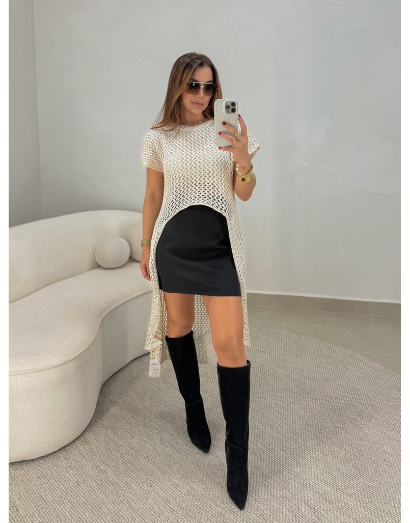 Blusa Crochê Areia