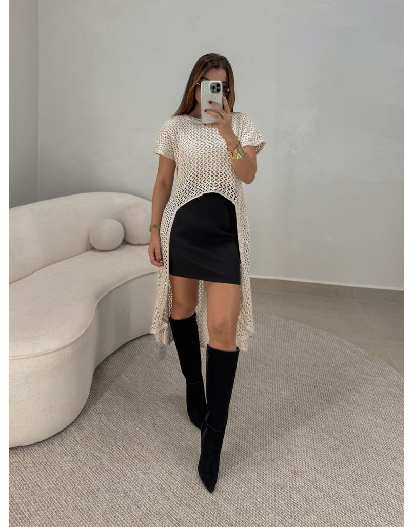 Blusa Crochê Areia