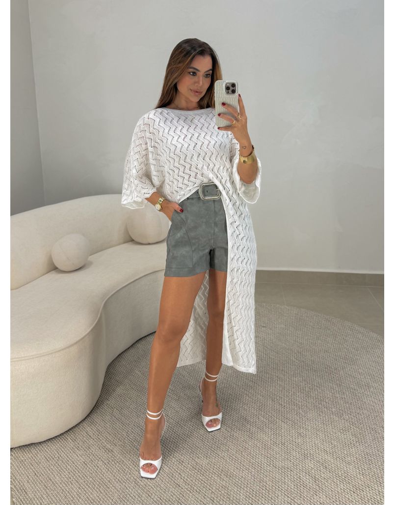 Blusa Tricot Rebeca Branca - Loja La Mina 