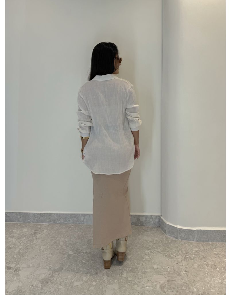 Camisa Viscolinho Areia