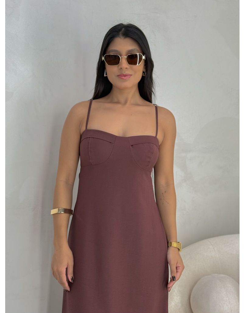Vestido Nat Meia Taça Café 