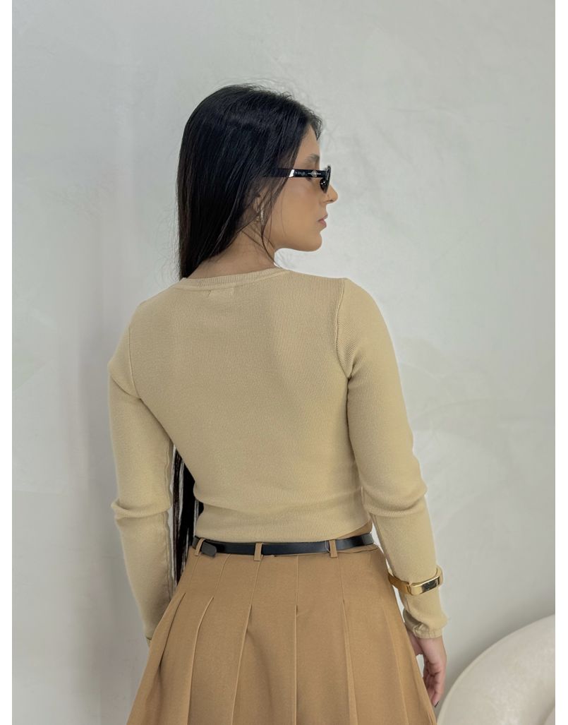 Blusa Manga Longa Modal Capuccino