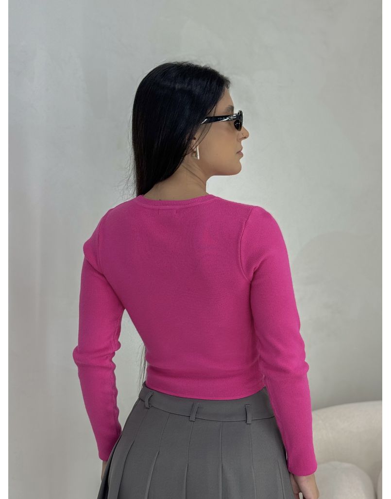 Blusa Manga Longa Modal Pink