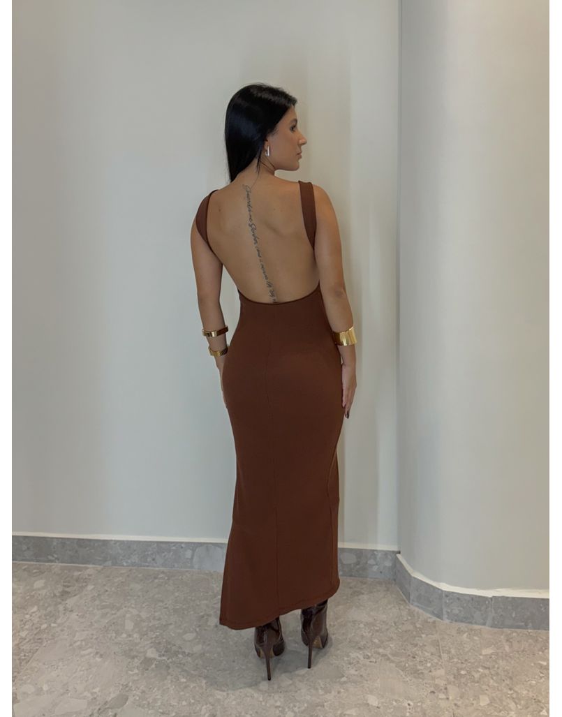 Vestido Canelado Havana Café
