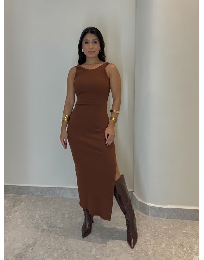 Vestido Canelado Havana Café