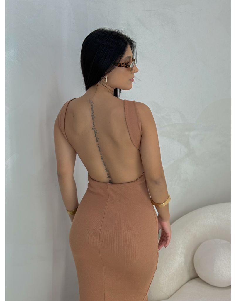 Vestido Canelado Havana Mocha Mousse