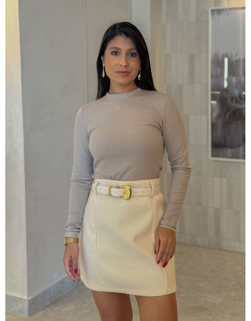 Blusa Manga Longa Manuela Cinza