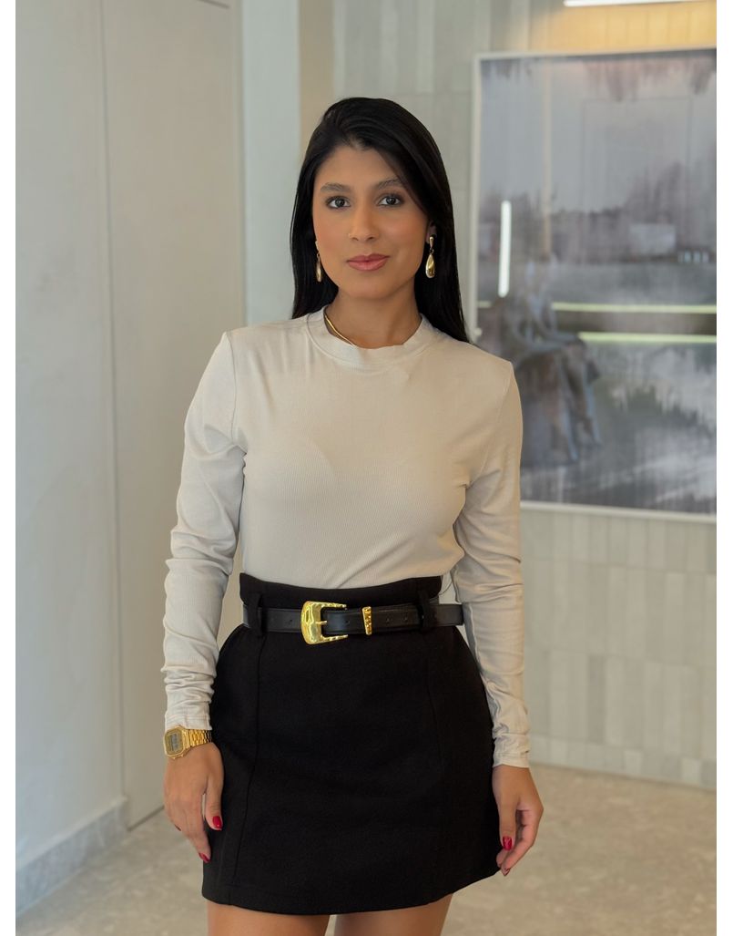 Blusa Manga Longa Manuela Argila - Loja La Mina 