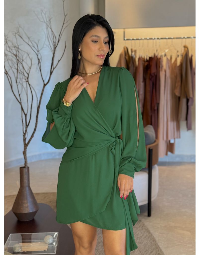 Vestido Decote Paola Verde