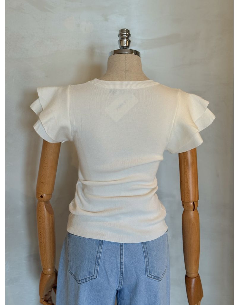 Blusa Tricot Manguinha Josi Branca