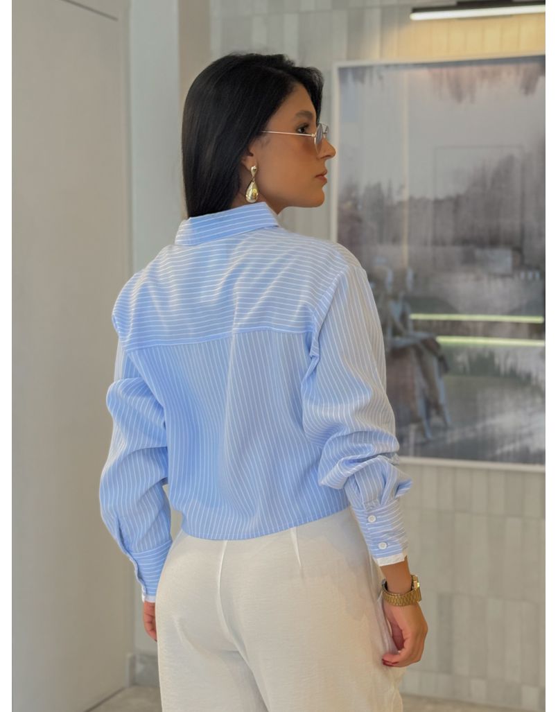 Camisa Listrada Ellia Azul