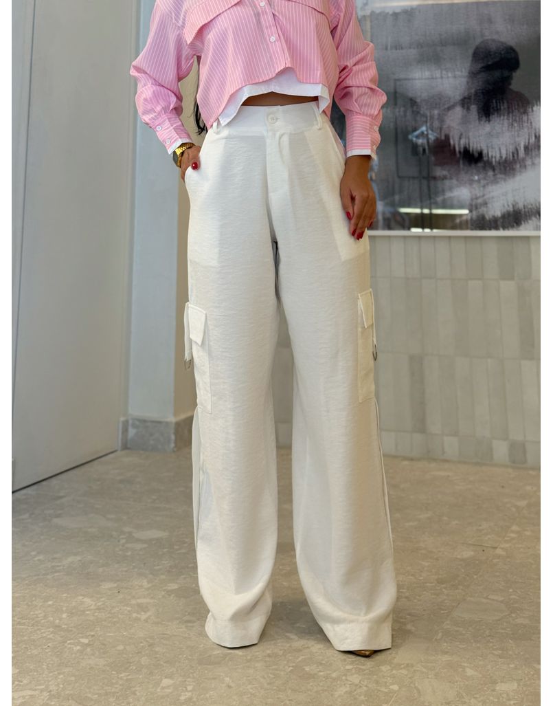 Calça Cargo Malibu Branca