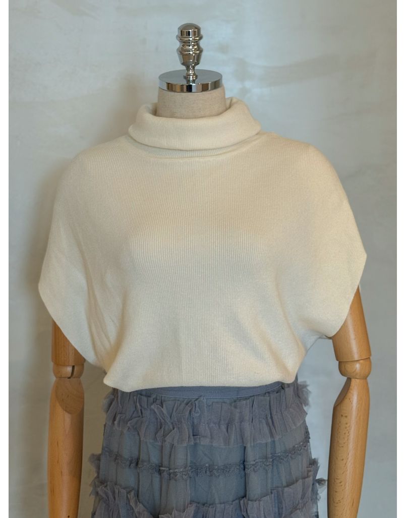 Blusa Gola Alta Basic Areia - Loja La Mina 