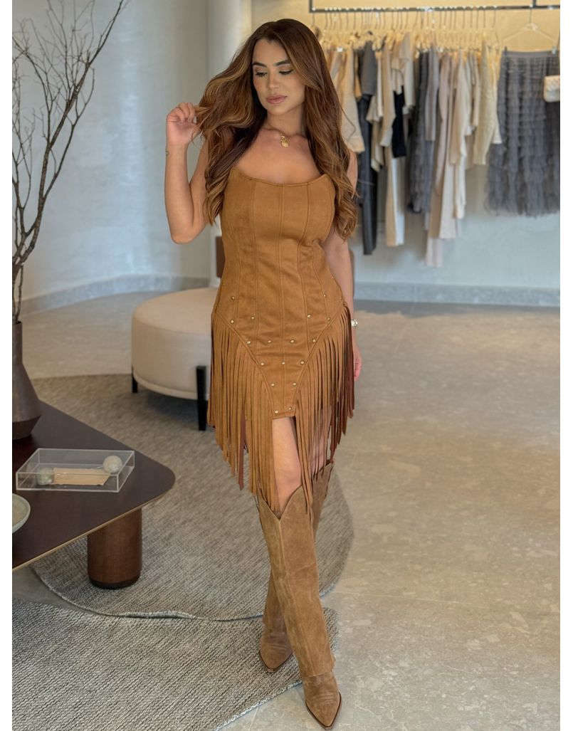 Vestido Nash Caramelo - Loja La Mina 