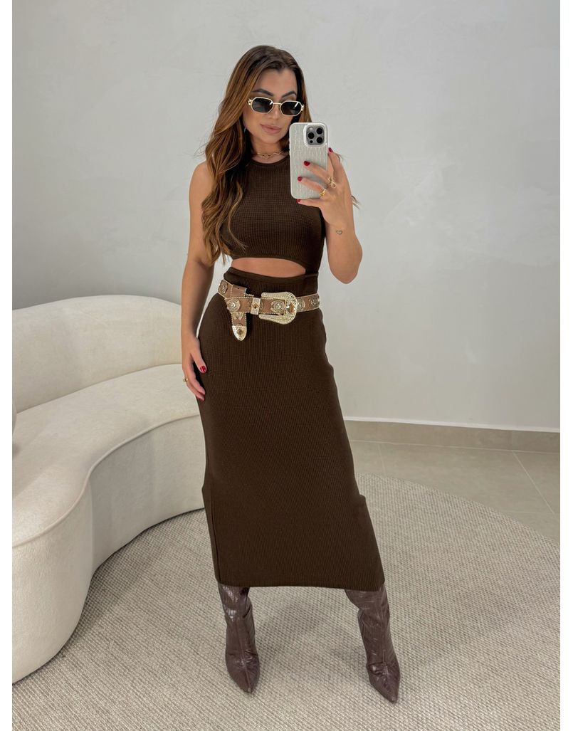 Vestido Tricot Luisa Café