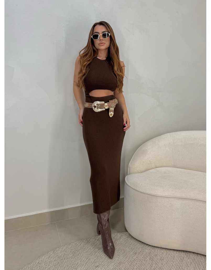 Vestido Tricot Luisa Café