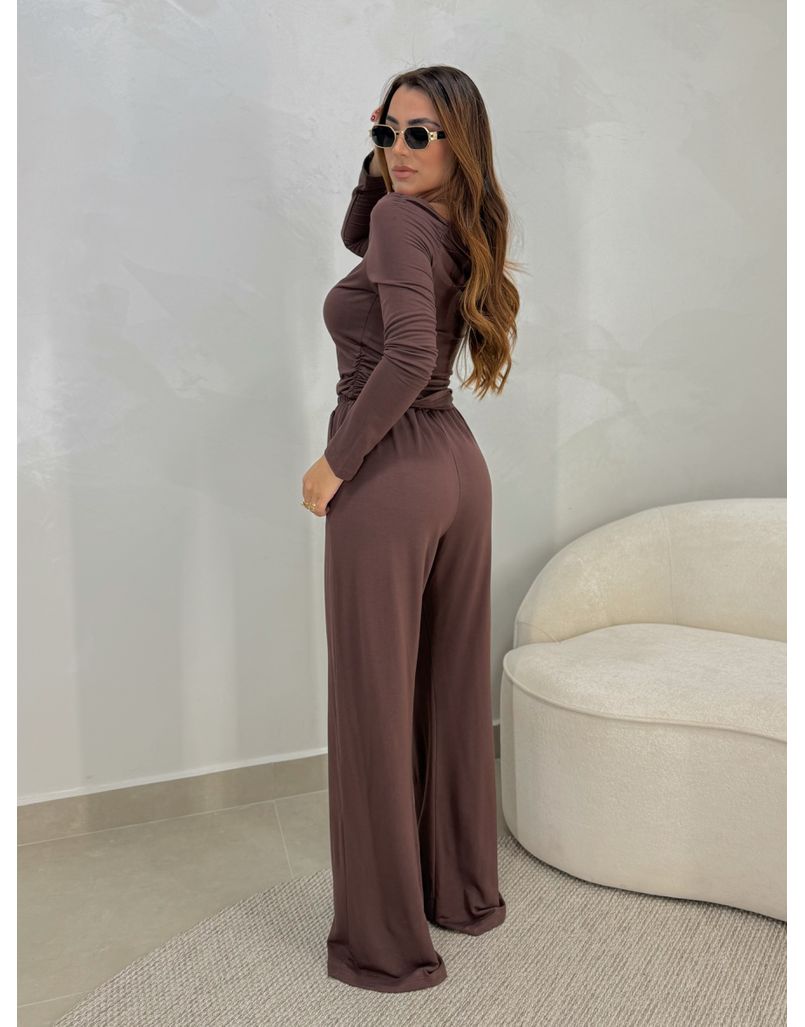 Conjunto Calça London Café 