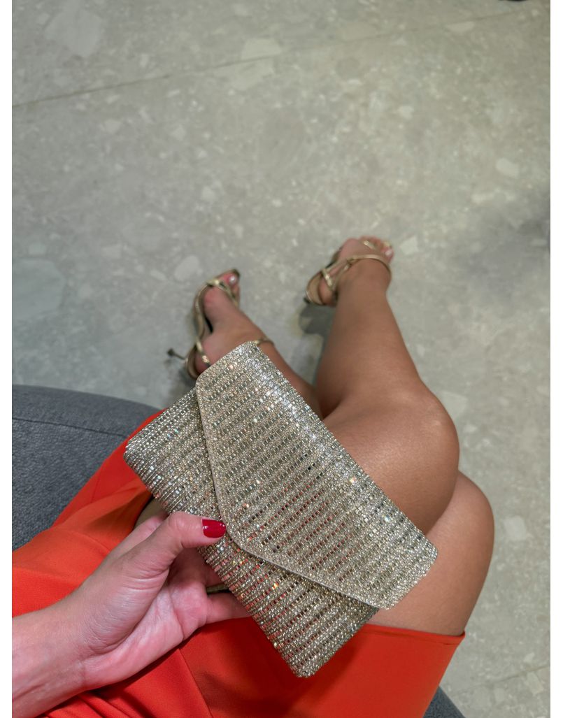 Bolsa Strass Dourada
