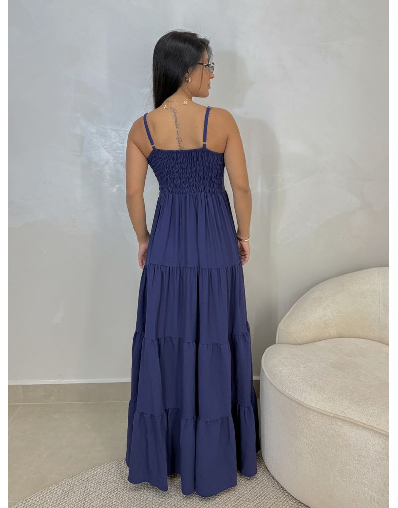 Vestido Midi Caribe Marinho
