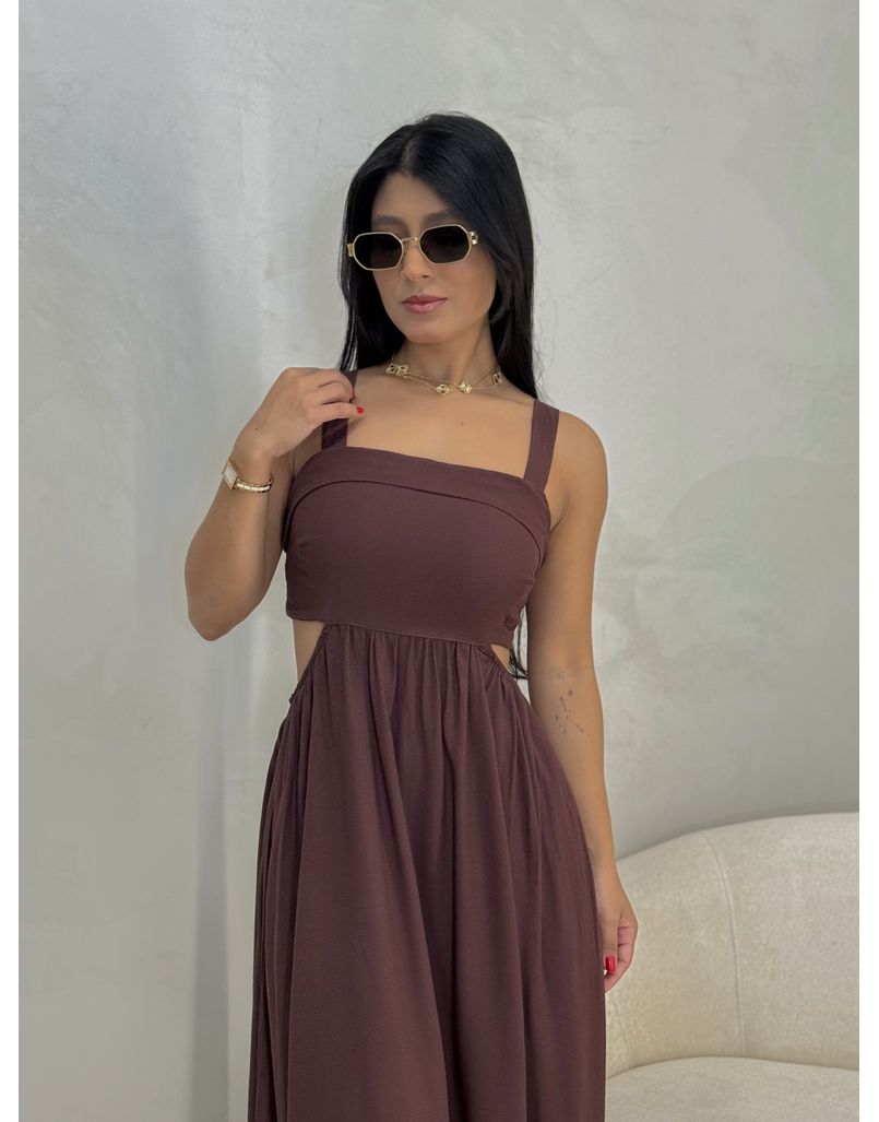 Vestido Liso Havaí Café