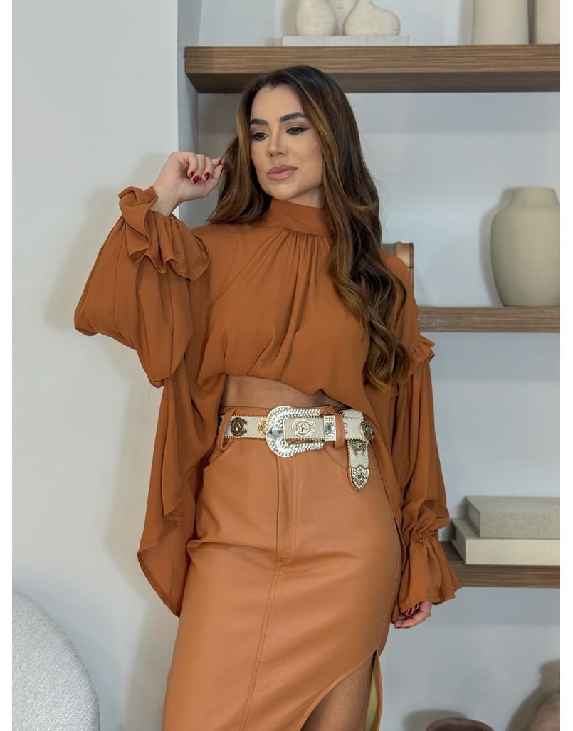Blusa Mullet Marrom