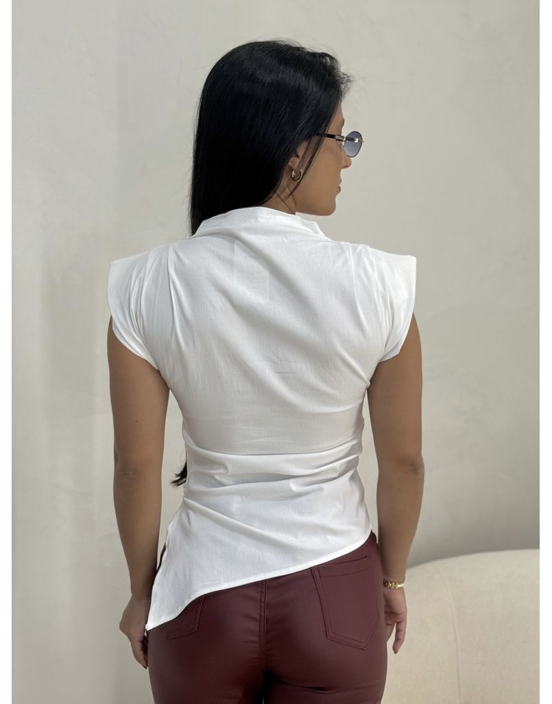 Blusa Assimétrica Nalla Branca
