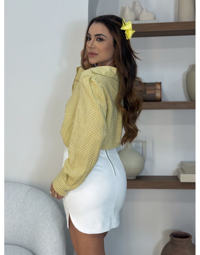 Camisa Xadrez Mostarda