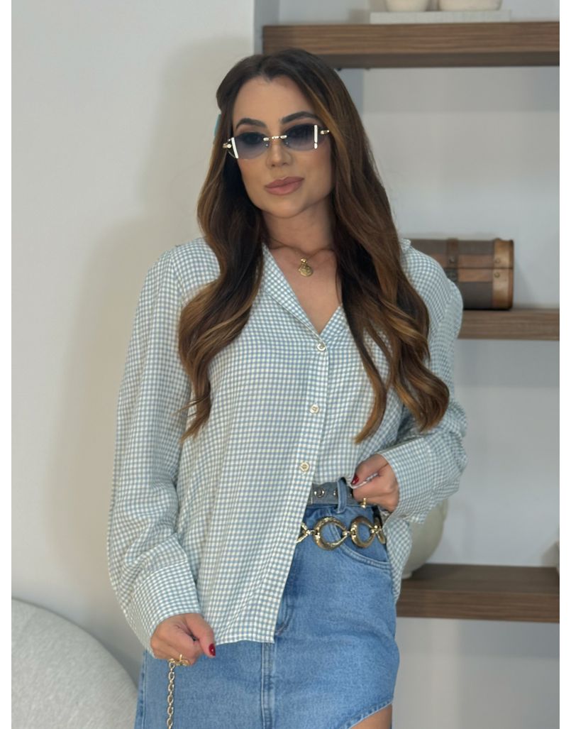 Camisa Xadrez Azul