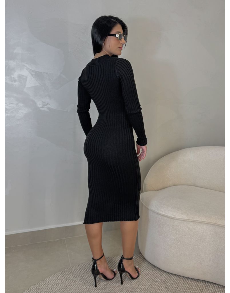 Vestido Tricot Canadá Preto