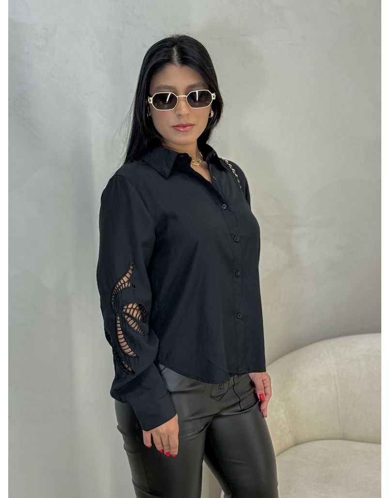 Camisa Laise Milena Preto