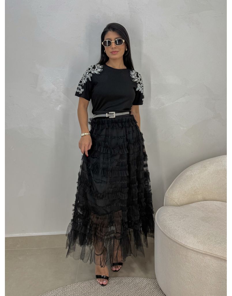 Saia Tule Vicenza Preto
