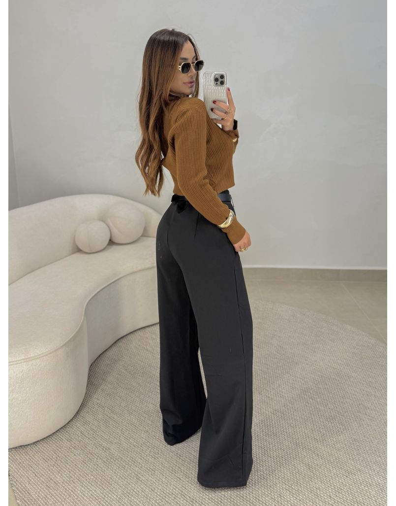 Blusa Tricot Rosana Marrom