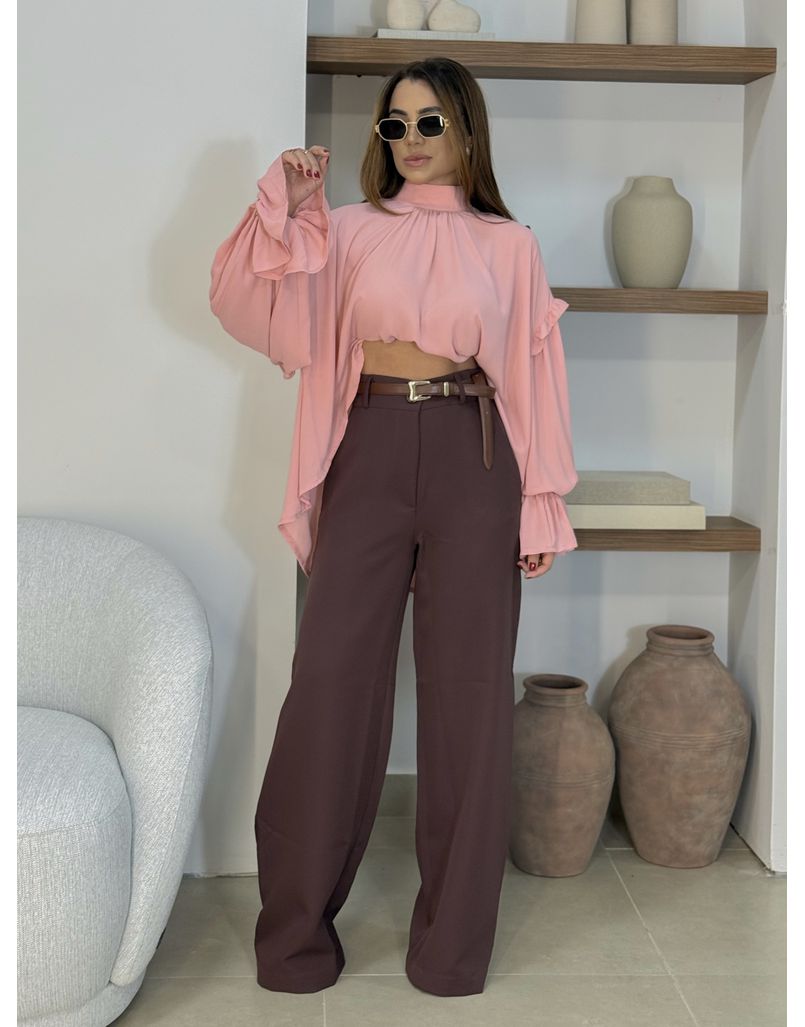 Calça Alfaiataria Maria Café