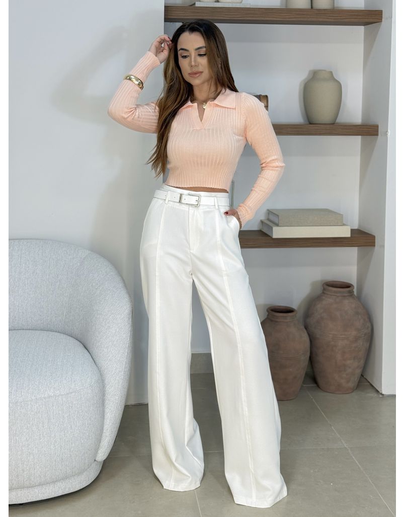 Calça Reta Elis Areia
