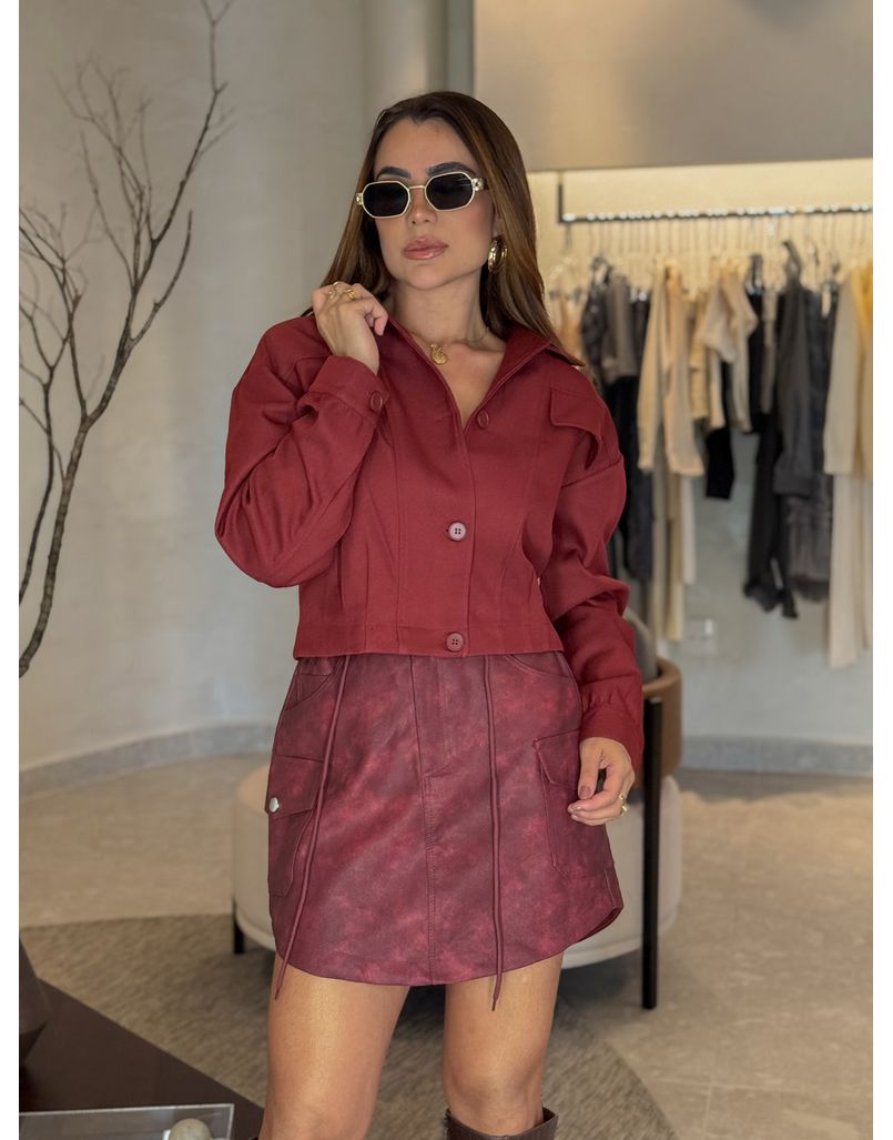Jaqueta Bolso Anastacia Cereja - Loja La Mina 