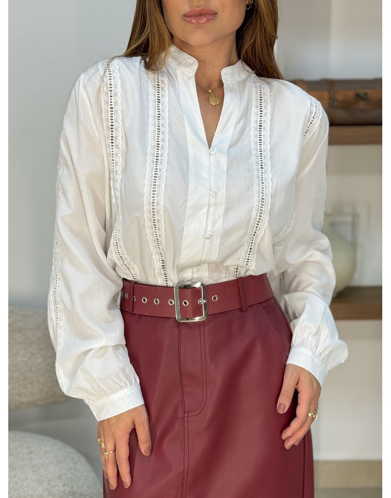 Camisa Laise Maya Branco - Loja La Mina 