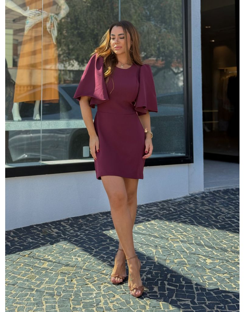 Vestido Alfaiataria Angel Cereja - Loja La Mina 