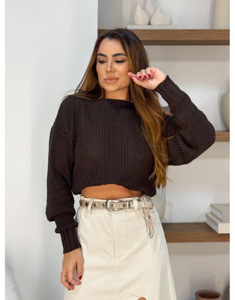 Blusa Tricot Espanha Café 